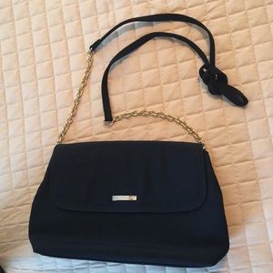 Liz Claiborne fancy bag, black polyester